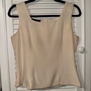 Classiques Entier - Women’s Cream Silk Sleeveless Top